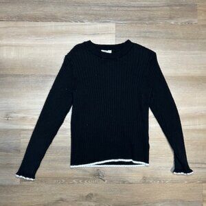 H&M Kids Black Ribbed Sweater